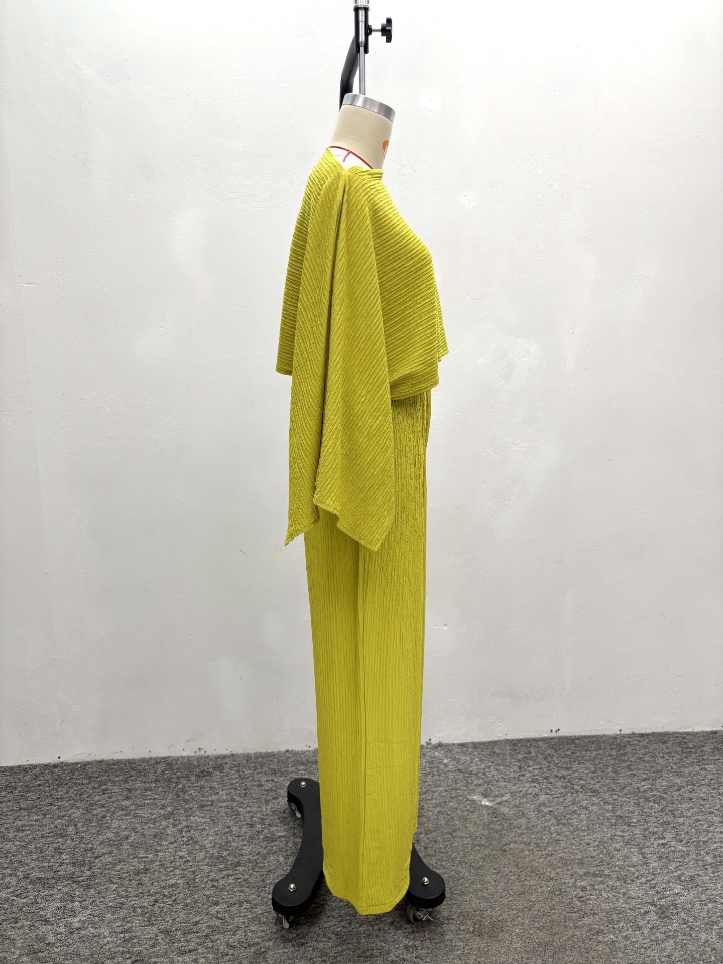 LADIES TWO PIECE OFF THE SHOULDER TOP & PANTS SET LIME GREEN / APRICOT-BEIGE / YELLOW (SIZE S - 2XL)