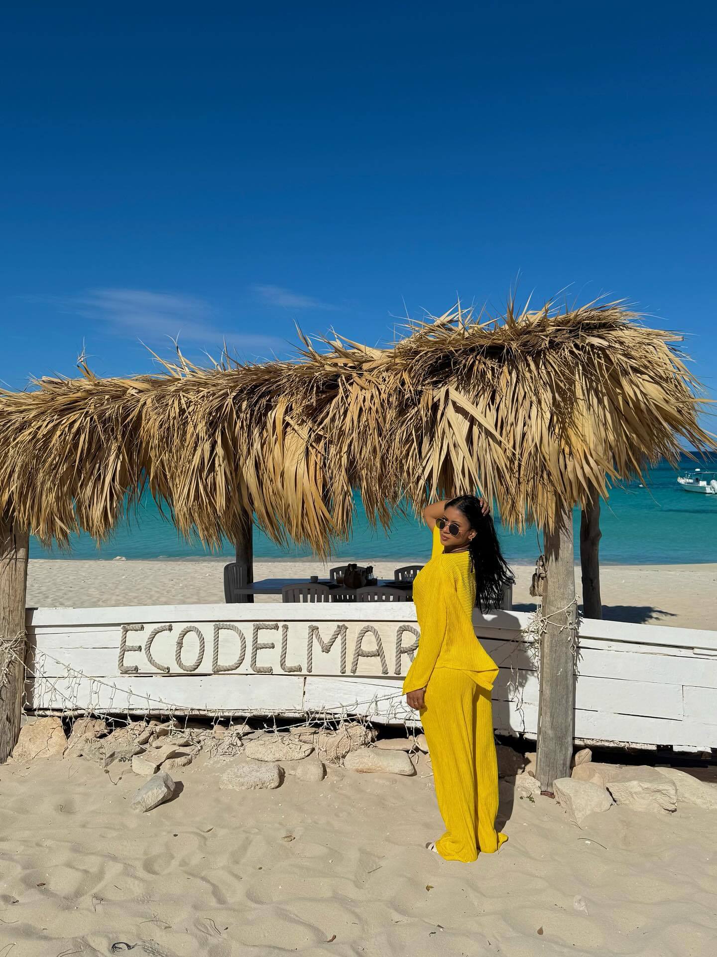 LADIES TWO PIECE OFF THE SHOULDER TOP & PANTS SET LIME GREEN / APRICOT-BEIGE / YELLOW (SIZE S - 2XL)