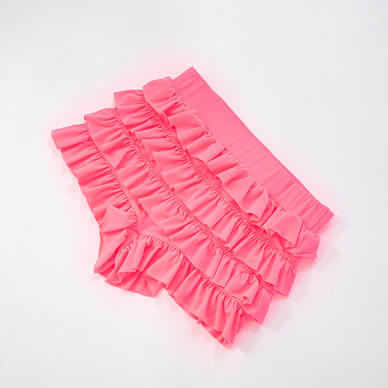 LADIES TWO PIECE SLEEVELESS TOP & SHORTS SET BRIGHT PINK / PINK (SIZE S - L)