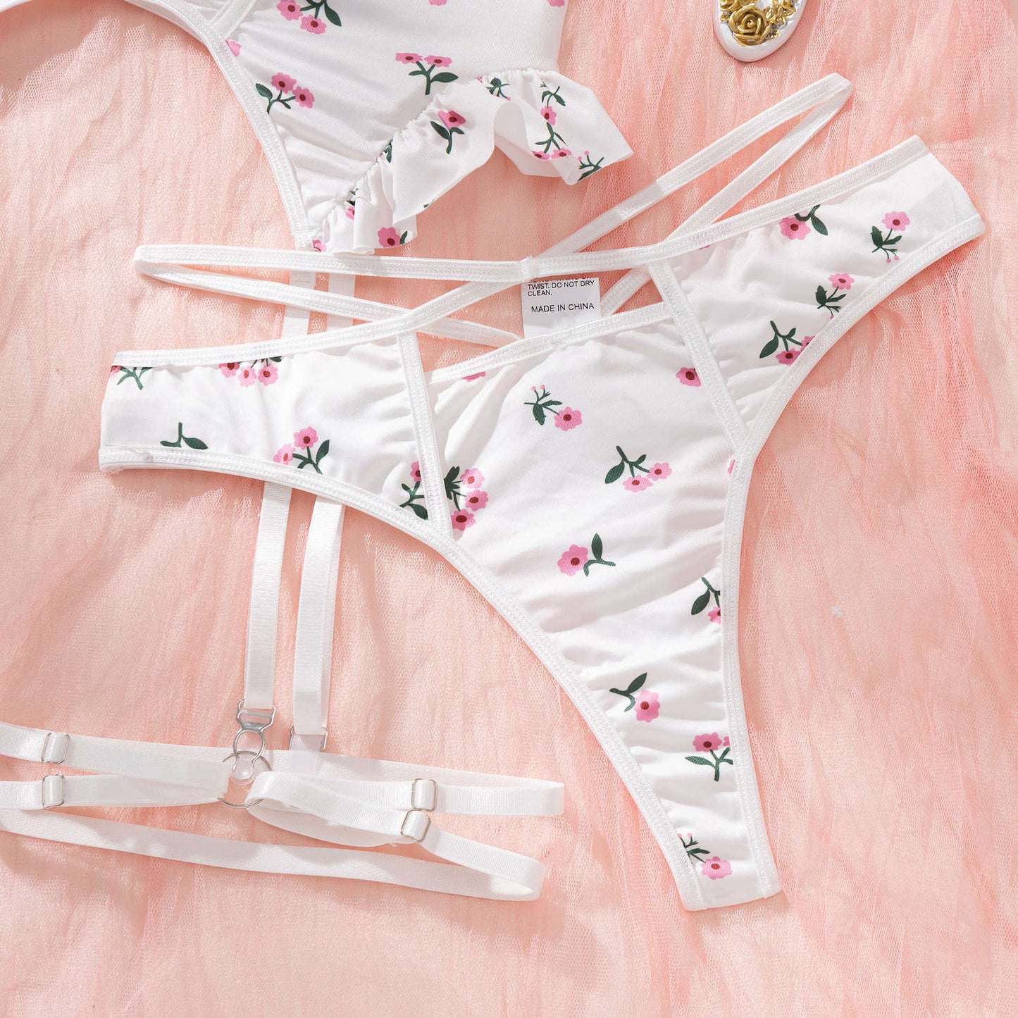 LADIES INTIMATE LINGERIE SET WHITE (SIZE S - L)