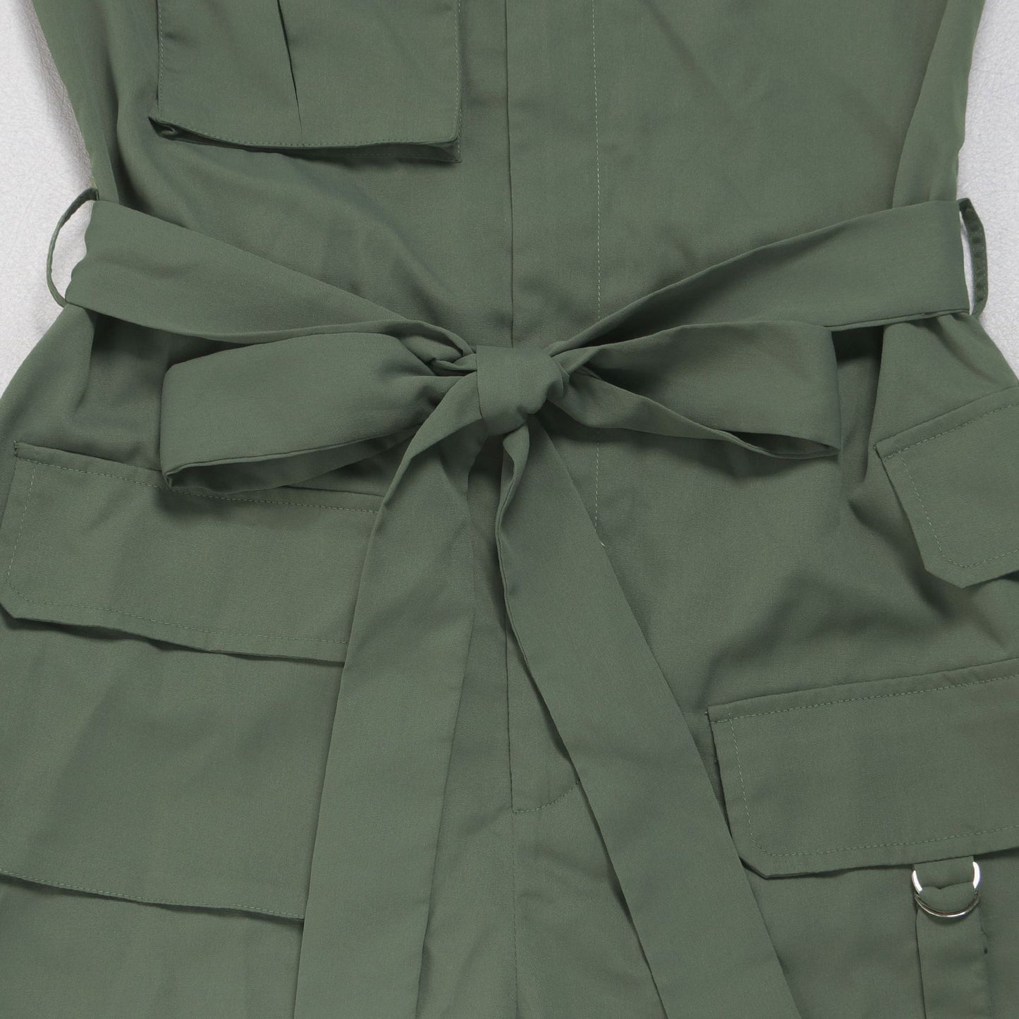 LADIES SLEEVELESS STRAPLESS CARGO JUMPSUIT BLACK / ARMY GREEN / KHAKI (SIZE S - 2XL)
