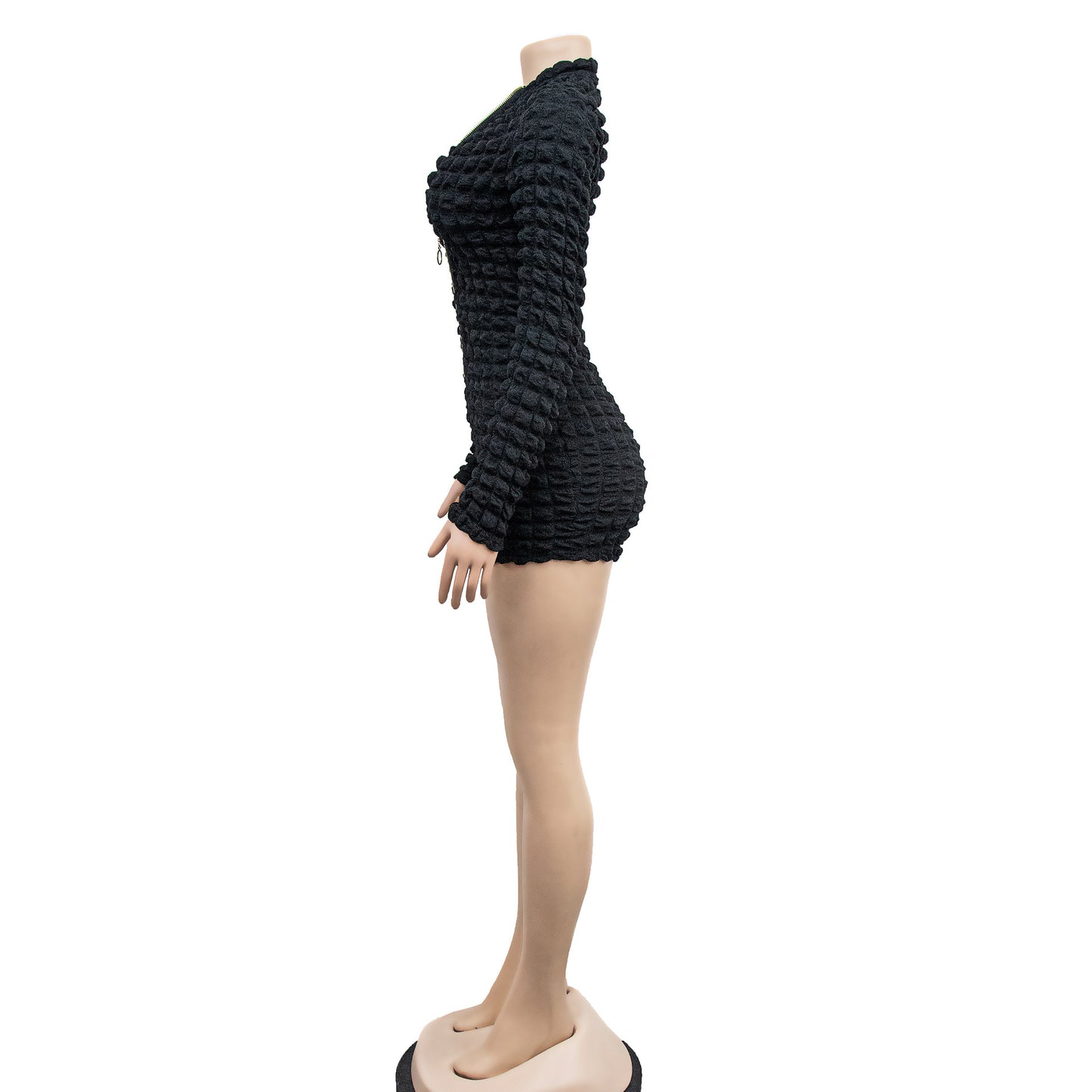 LADIES LONG SLEEVE PLAYSUIT / ROMPER BLACK / GREEN / PINK / WHITE (SIZE S - 2XL)