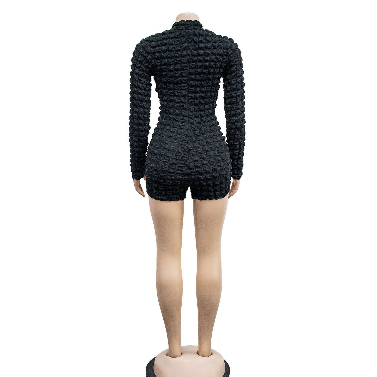 LADIES LONG SLEEVE PLAYSUIT / ROMPER BLACK / GREEN / PINK / WHITE (SIZE S - 2XL)