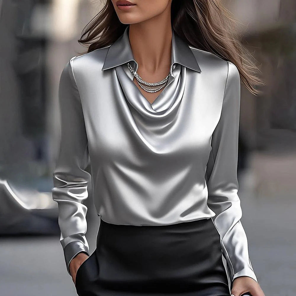 LADIES LONG SLEEVE SHIRT 9 DIFFERENT COLOURS (SIZE XS - 3XL)