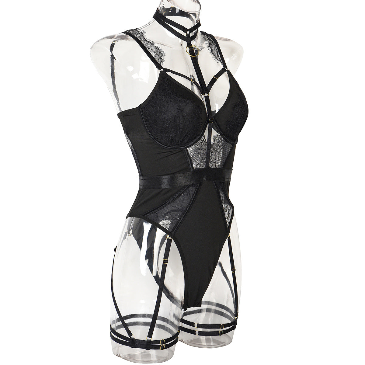 LADIES WOMENS LINGERIE SET BLACK (SIZE S - L)