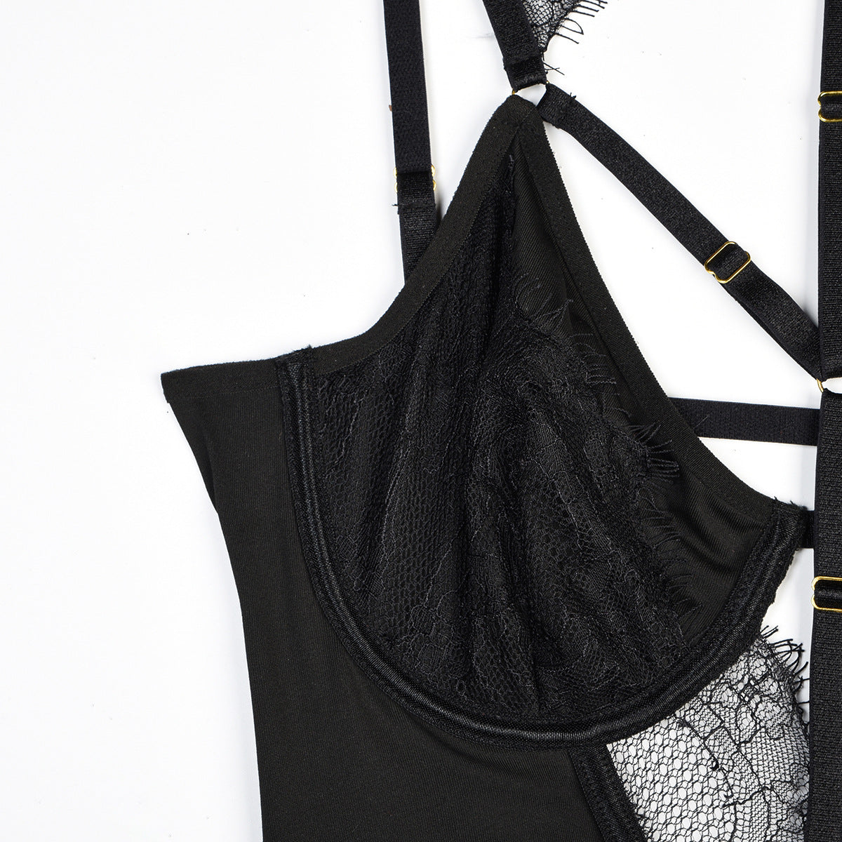 LADIES WOMENS LINGERIE SET BLACK (SIZE S - L)