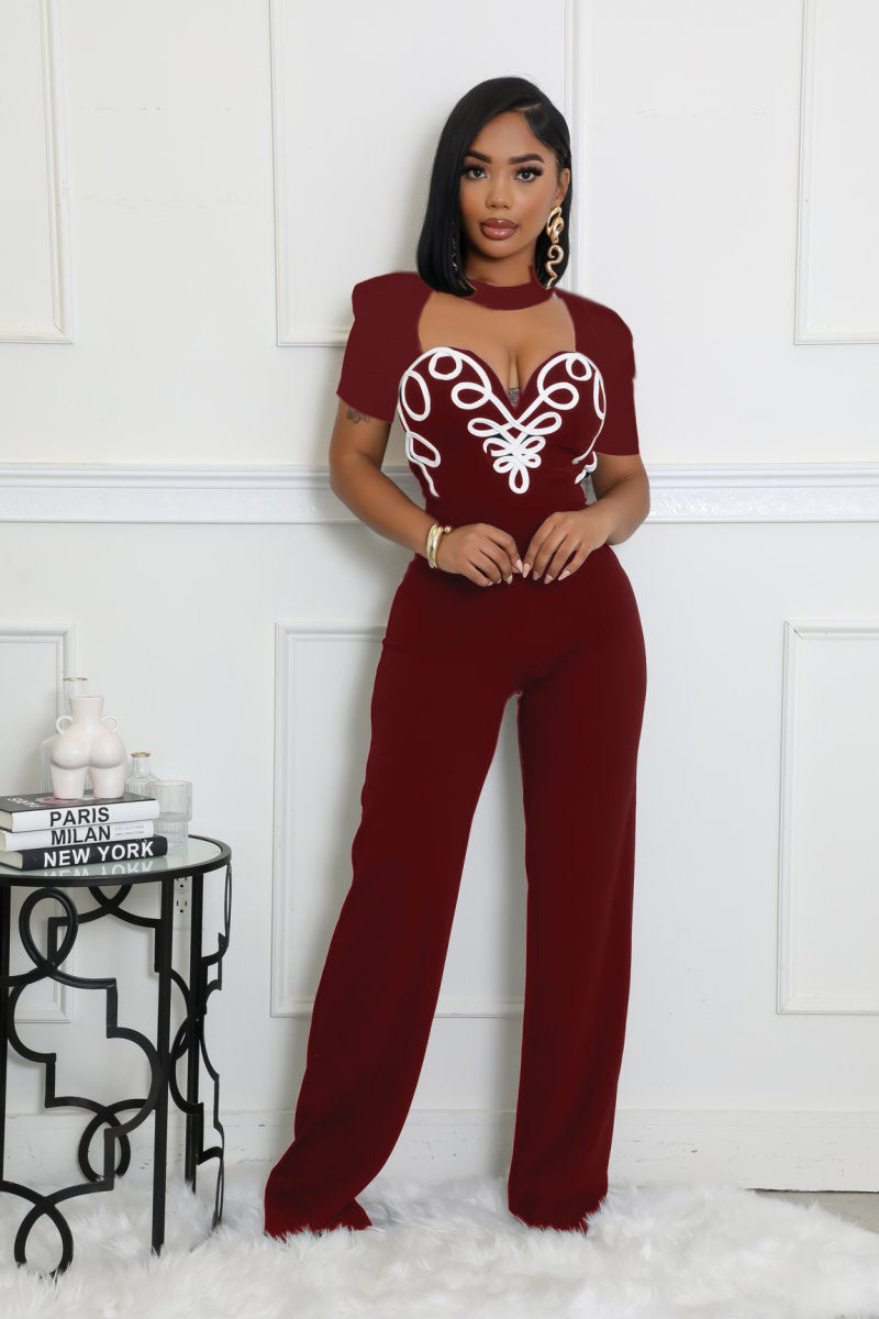 Stylish Women Ladies Short sleeve jumpsuit Black / dark green / wine red / brown (SIZE S - 2XL)