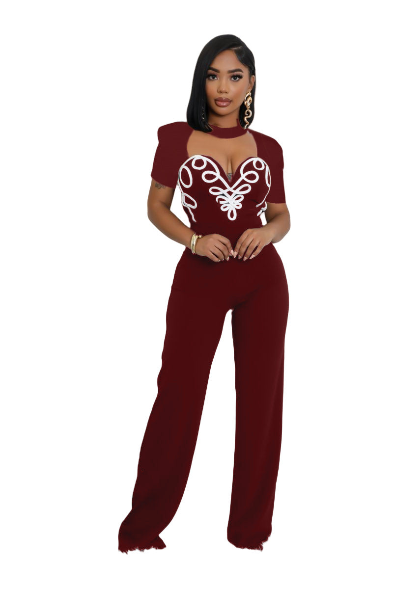 Stylish Women Ladies Short sleeve jumpsuit Black / dark green / wine red / brown (SIZE S - 2XL)