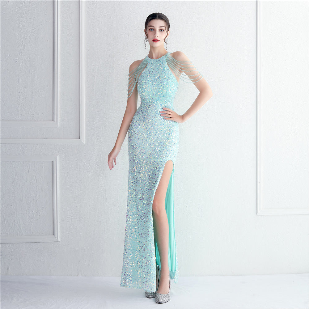 LADIES PLUS SIZE SEQUIN FORMAL PARTY / EVENING DRESS 10 COLOURS (SIZE 3XL - 4XL)