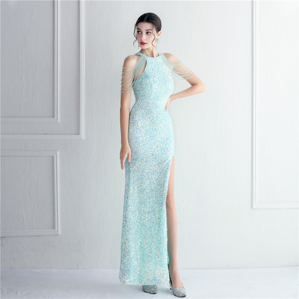 LADIES PLUS SIZE SEQUIN FORMAL PARTY / EVENING DRESS 10 COLOURS (SIZE 3XL - 4XL)
