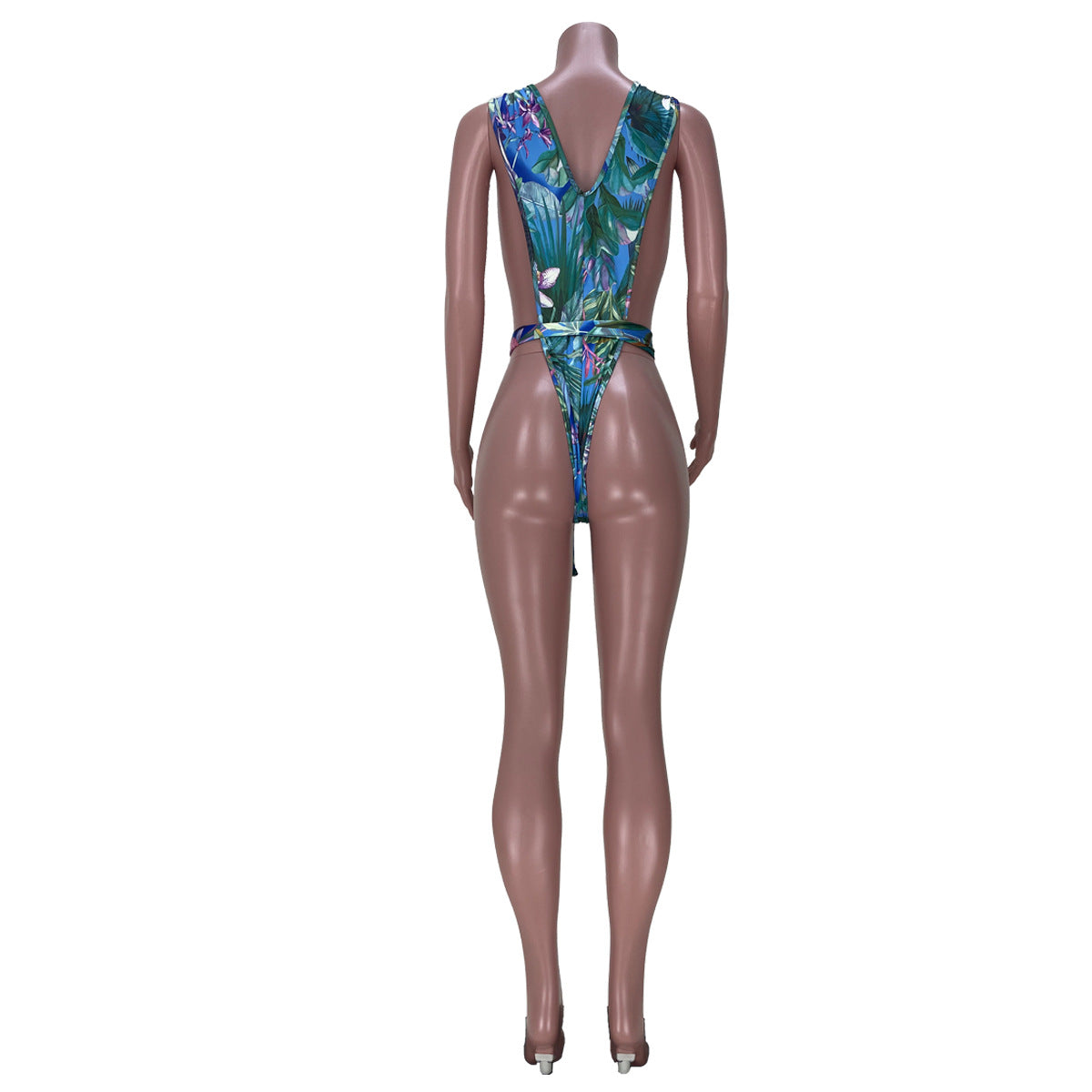 LADIES ONE PIECE SWIMSUIT RED / GREEN / BLUE (SIZE S - 2XL)
