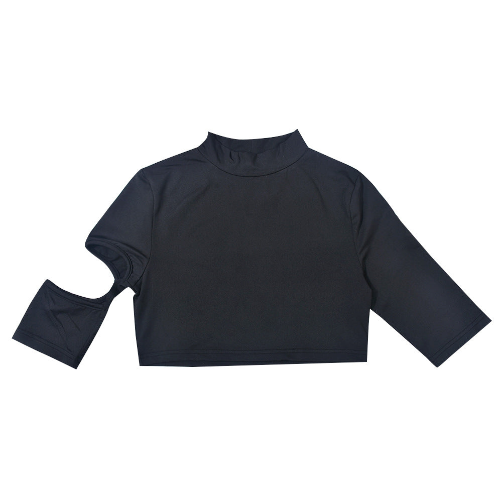 Women two piece crop top and skirt set Black (SIZE S - L)