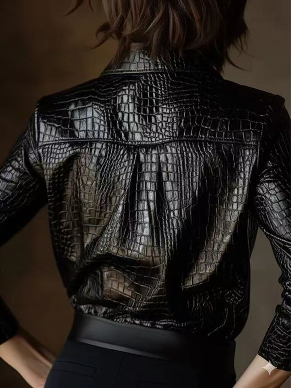 Ladies long sleeve shirt Black (Size S - 2XL)