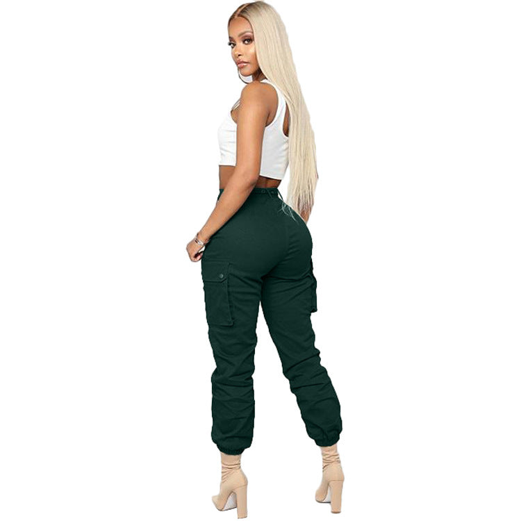 Ladies stylish fashion sexy belted cargo pants 7 different colours (Size S - XL)