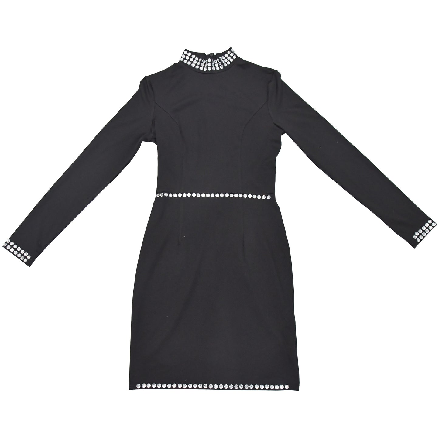 Ladies stylish fashion elegant long sleeve mini dress Black (Size S - 2XL)