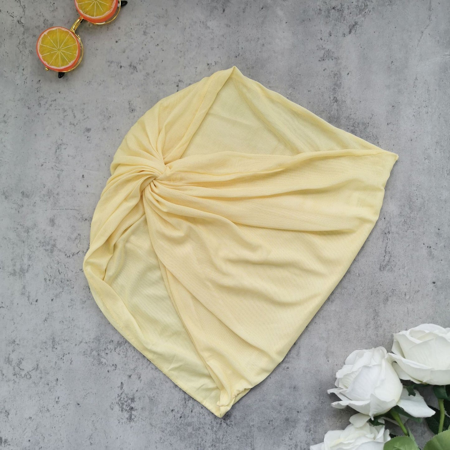 Women stylish fashion sexy two piece bikini swimwear and swimsuit cover up Light yellow (Size S - L)