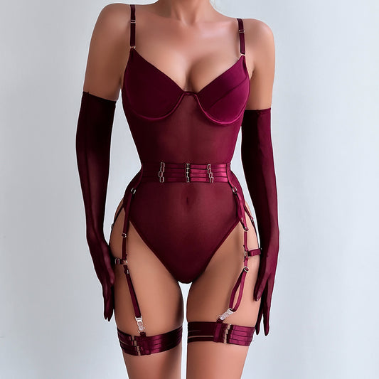 3 PIECE TEDDY LINGERIE SET   (SIZE  S-L)