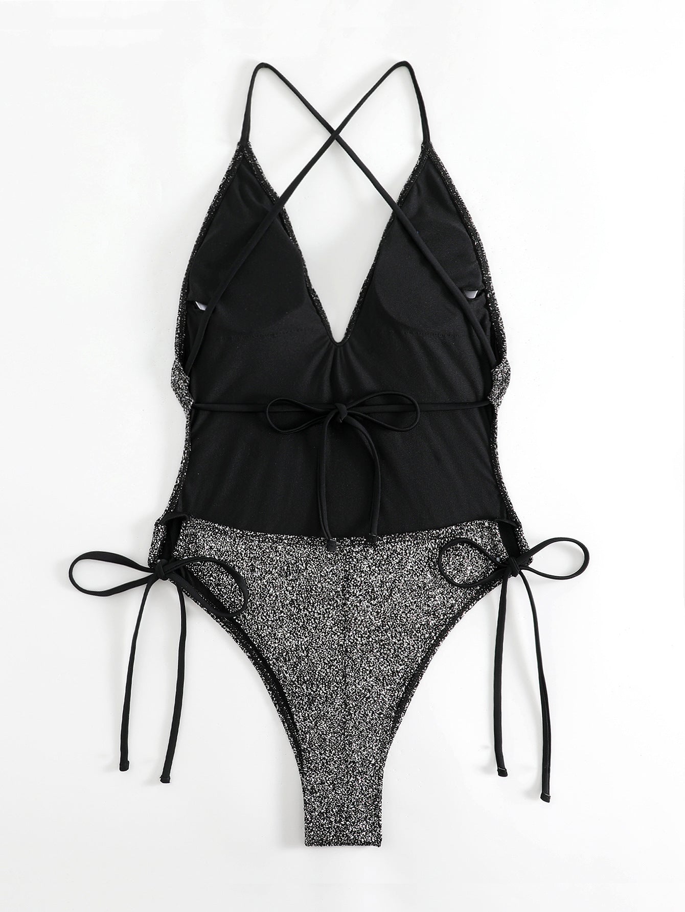 LADIES ONE PIECE SWIMSUIT SWIMWEAR      BLUE / SILVER     (SIZE  S-L)