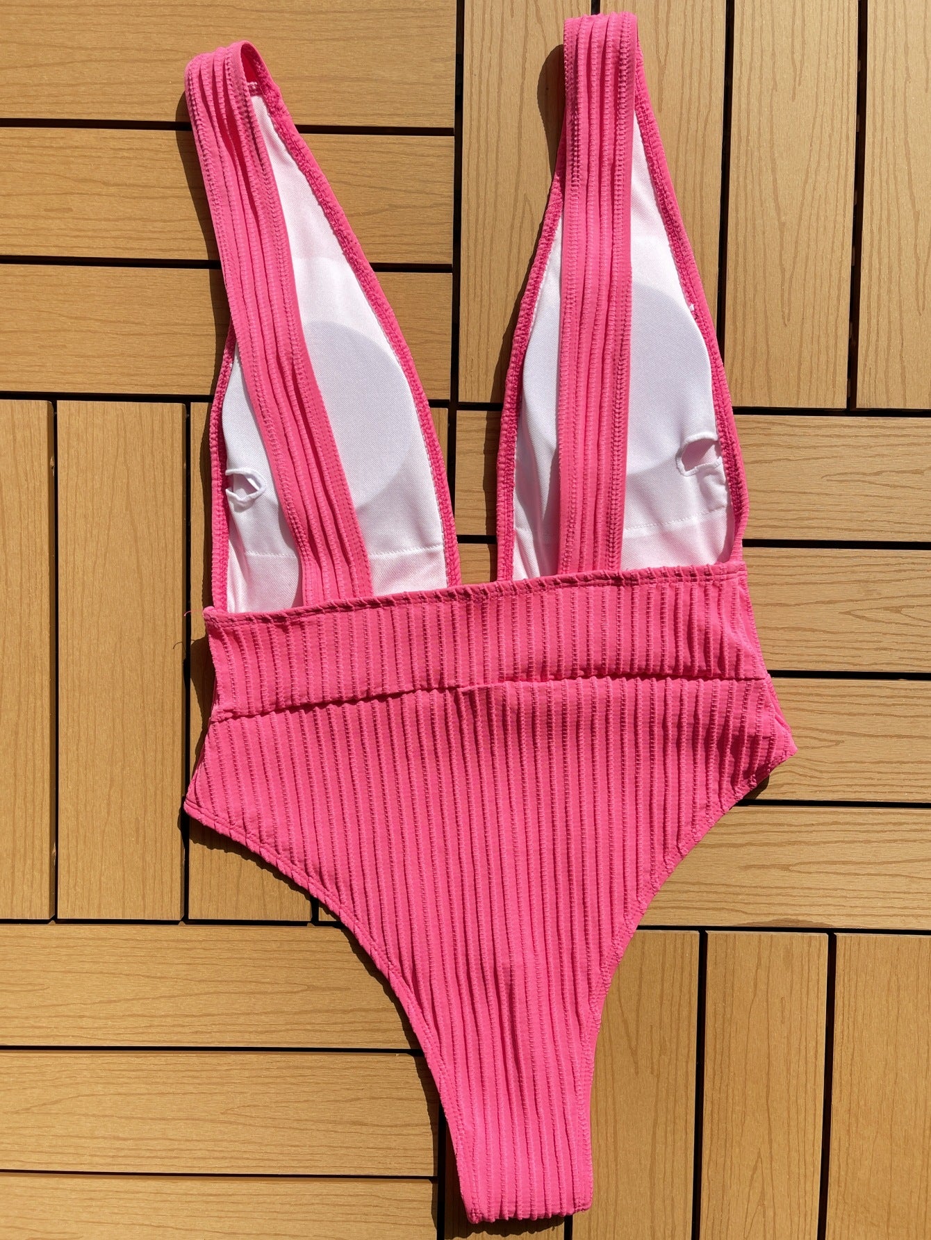 LADIES ONE PIECE SWIMSUIT SWIMWEAR     PINK / WHITE / BLACK     (SIZE  S-L)