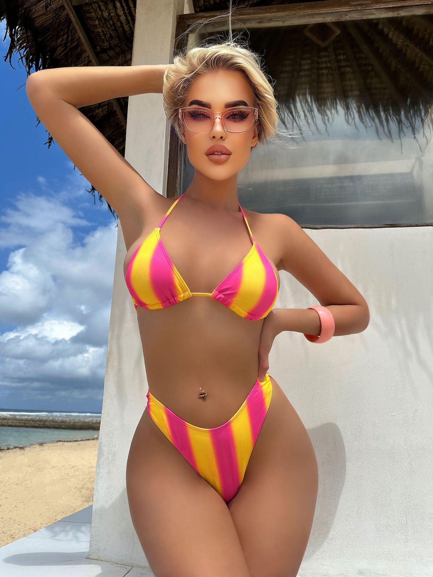 LADIES THREE PIECE SWIMSUIT SWIMWEAR SET     VARIOUS COLOURS     (SIZE  S-L)