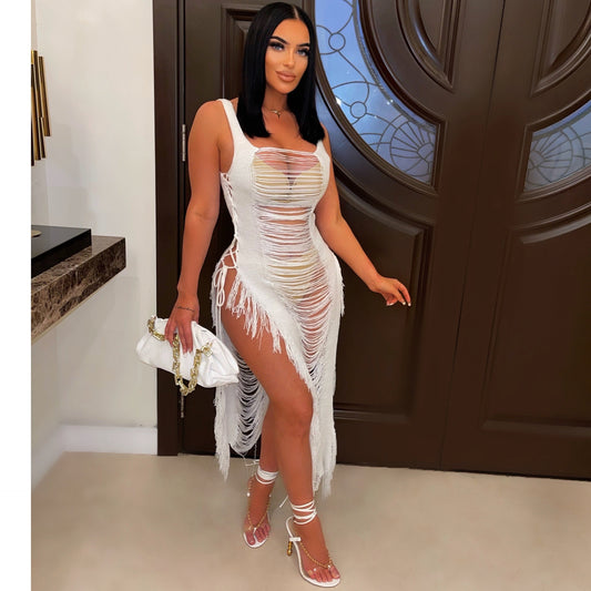 LADIES SWIMSUIT COVER UP DRESS     WHITE / BLACK / ORANGE / KHAKI / PINK     (SIZE  S-XL)