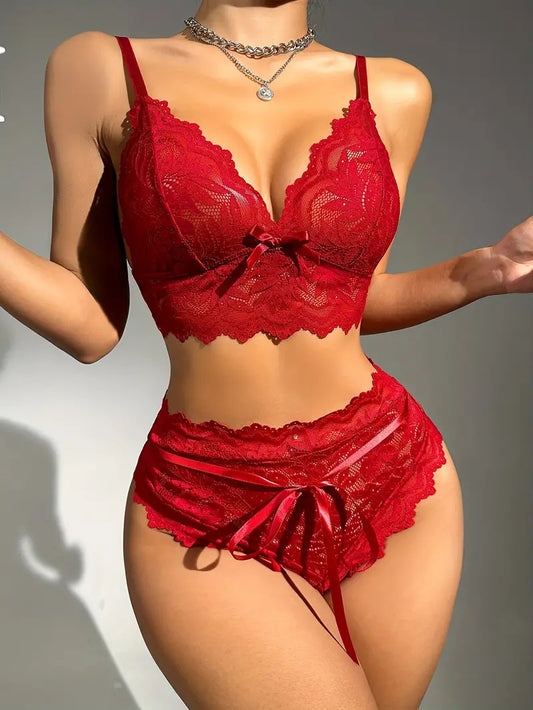 LADIES BRA SET LINGERIE      RED / BLACK / BLUE     (SIZES  S-XL)