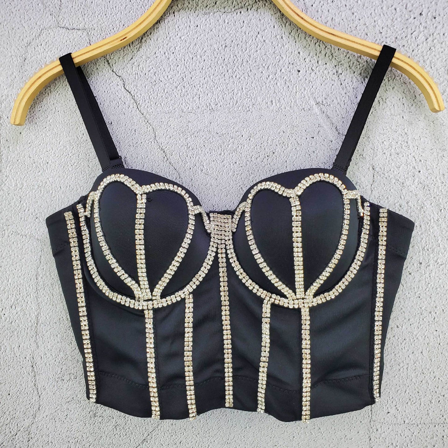 LADIES BRA TOP TANK TOP      BLACK      (SIZE  34/75   /   36/80   /   38/85   /   40/90)