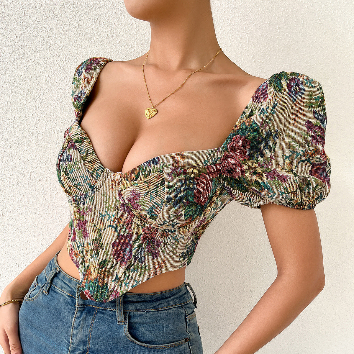 LADIES  FLORAL  TOP       3 COLOURS      (SIZE  S-L)