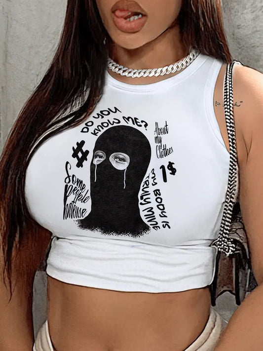 LADIES SLEEVELESS VEST      WHITE      (SIZE  S-2XL)