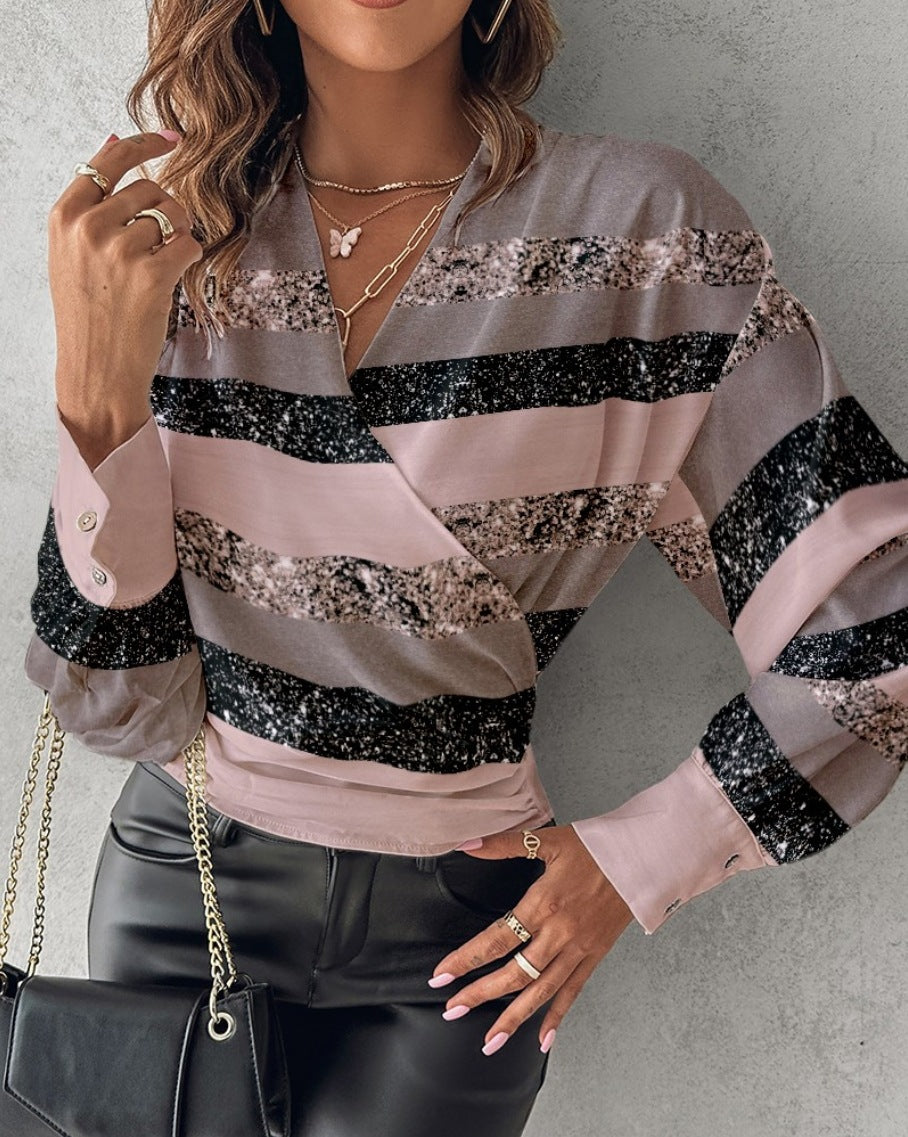 LADIES LONG SLEEVE SHIRT      BLACK / WHITE / LACE / KHAKI / WHITE / PINK / BLUE       (SIZE  S-2XL)