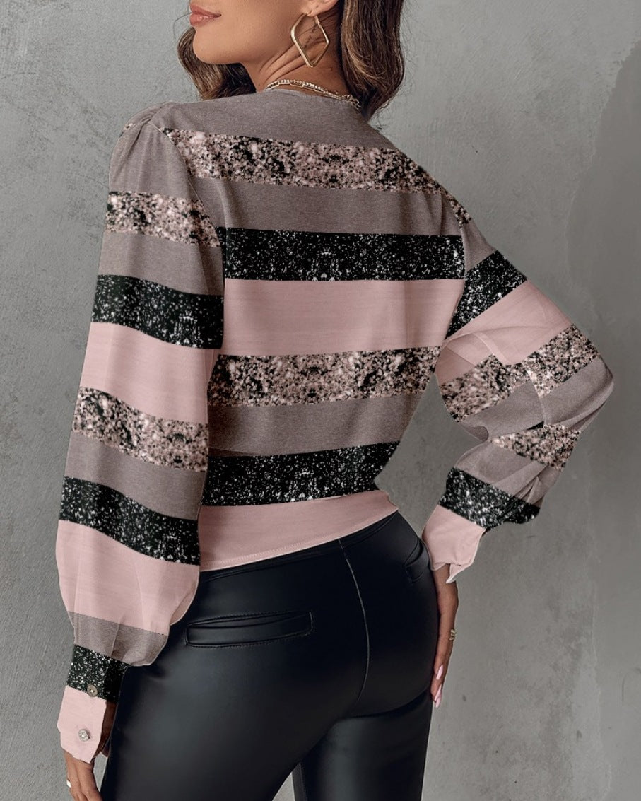LADIES LONG SLEEVE SHIRT      BLACK / WHITE / LACE / KHAKI / WHITE / PINK / BLUE       (SIZE  S-2XL)
