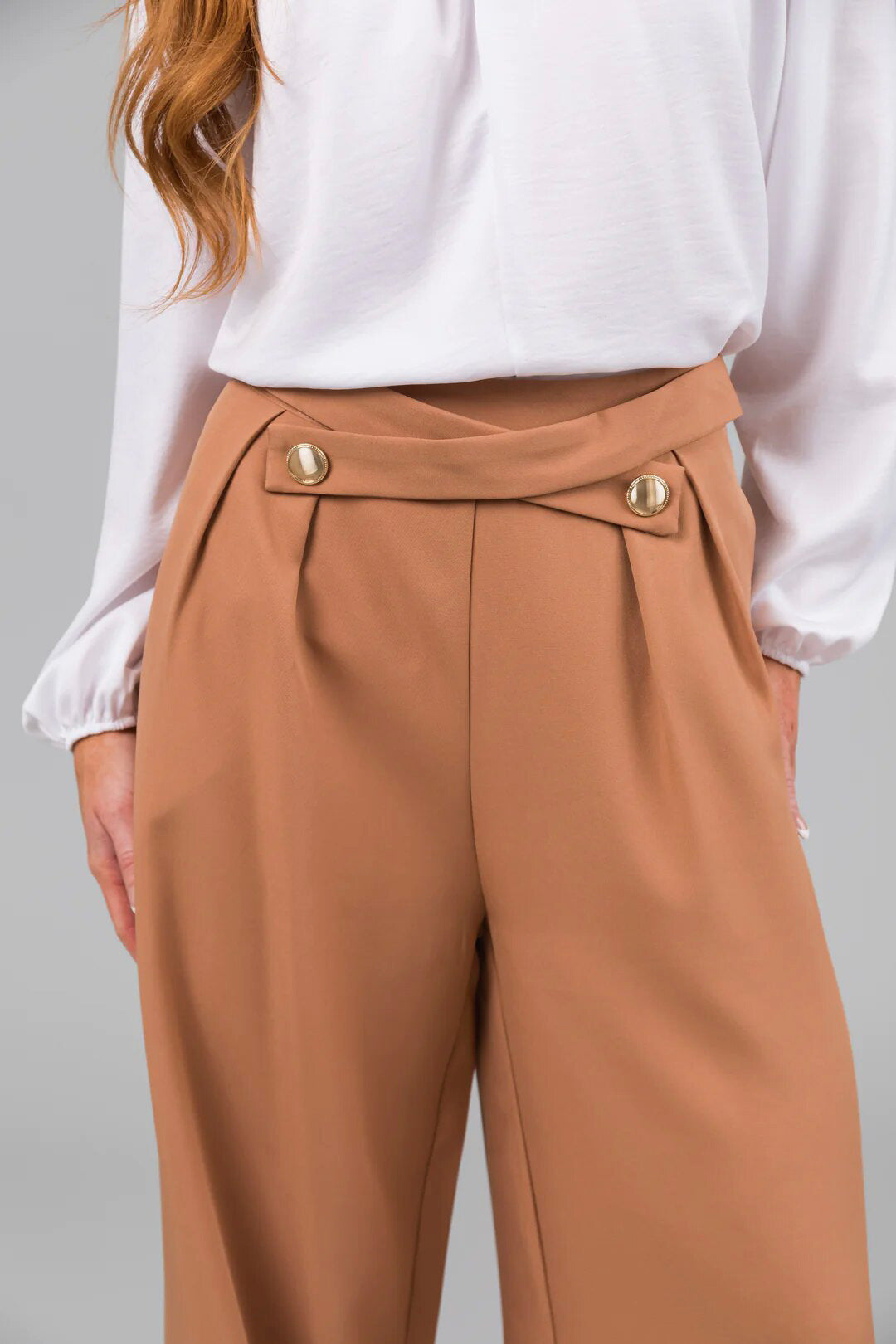 LADIES WIDE LEG PANTS        ORANGE        (SIZE  S - 2XL)