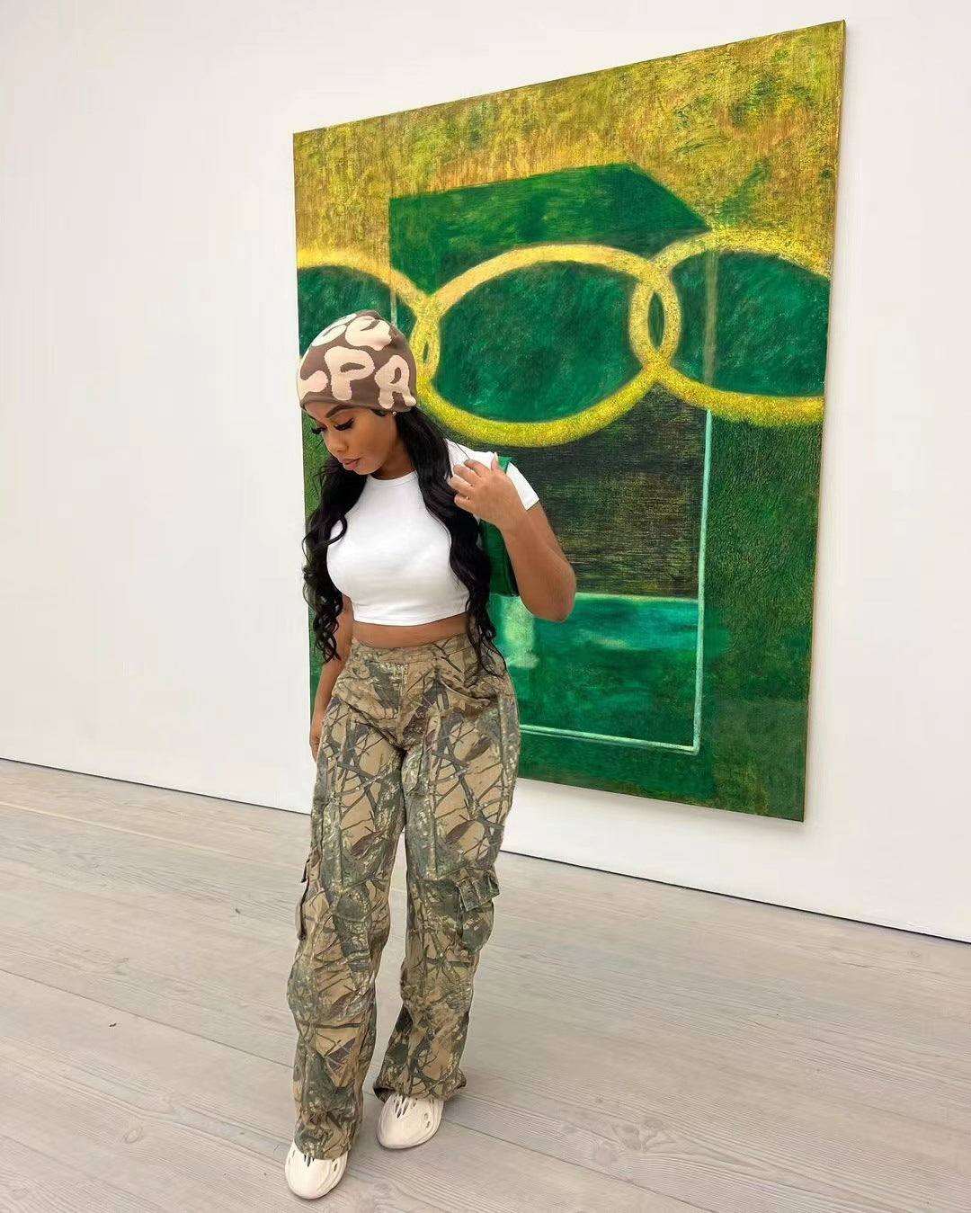 LADIES CAMO CARGO PANTS        GREEN / GRAY / EARTH        (SIZE  S - 2XL)