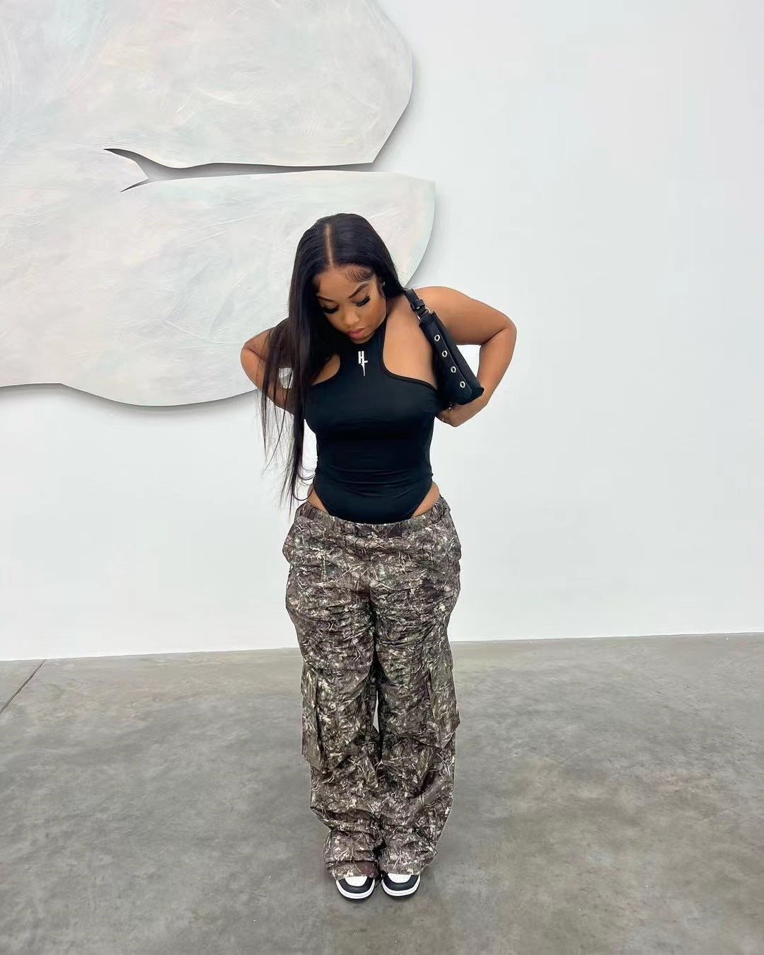 LADIES CAMO CARGO PANTS        GREEN / GRAY / EARTH        (SIZE  S - 2XL)