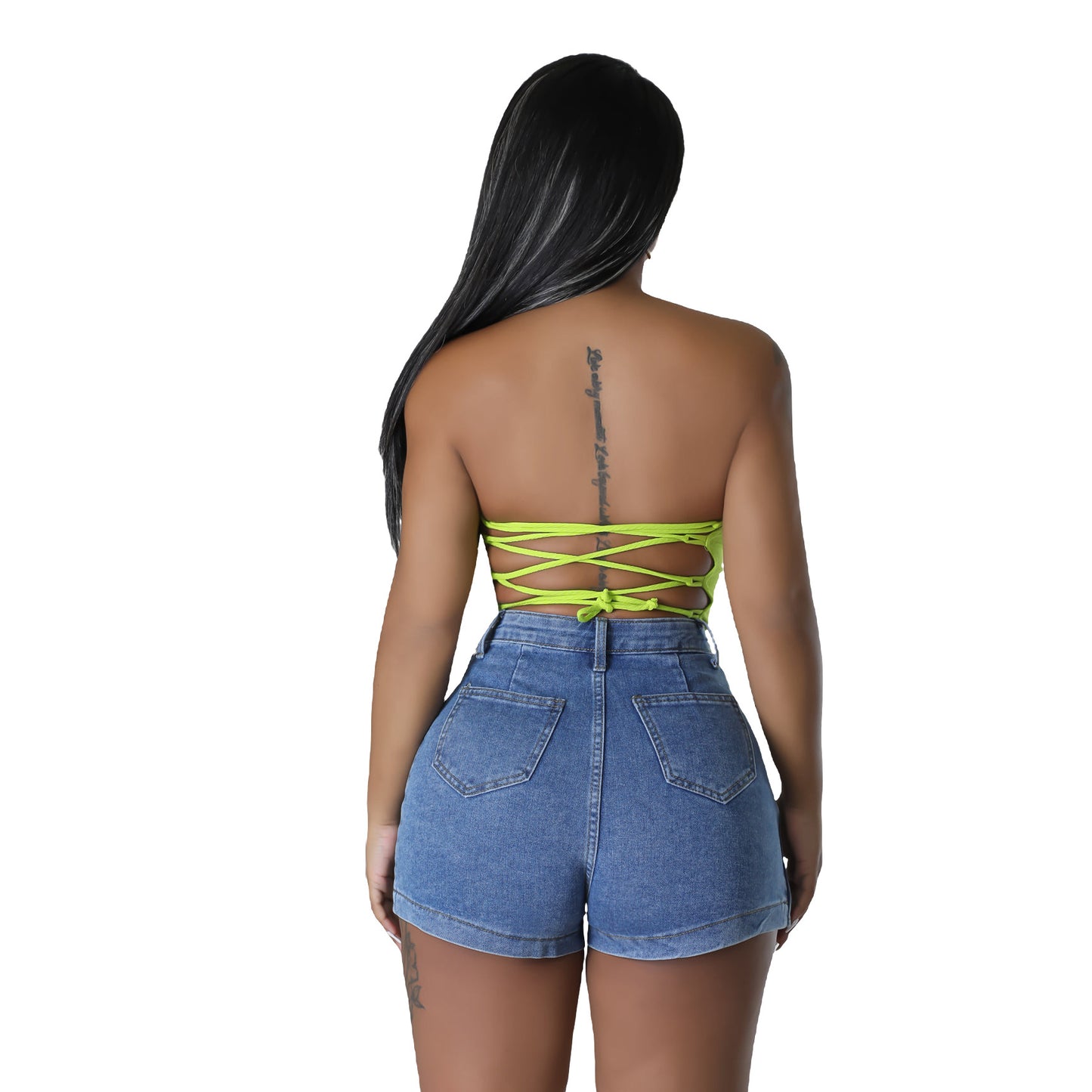 LADIES CARGO SHORTS        DENIM BLUE        (SIZE  S - 2XL)