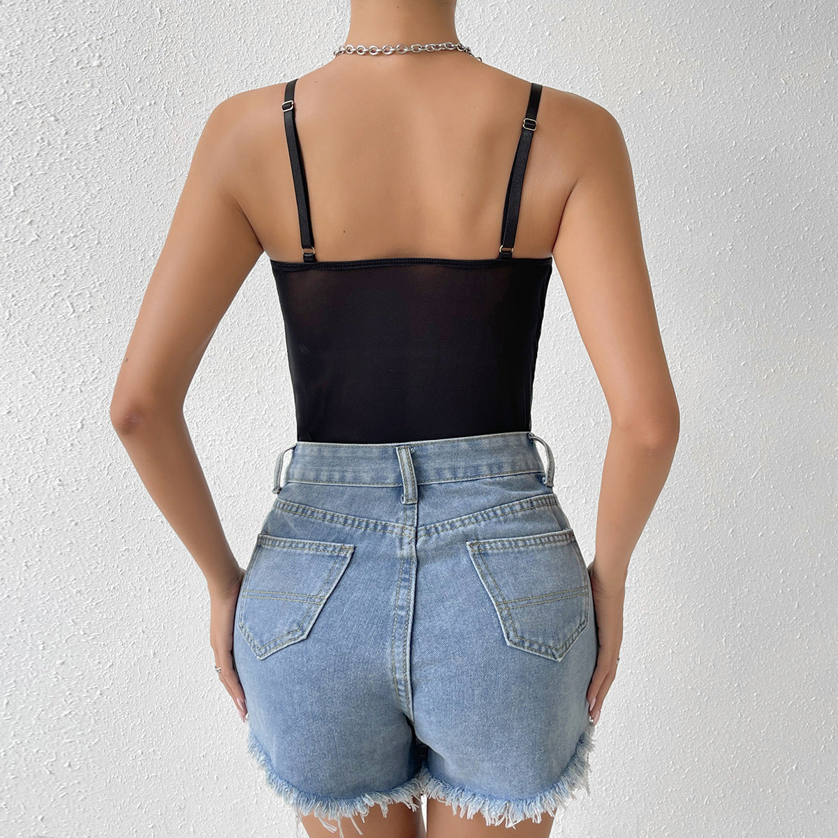 LADIES BODYSUIT        SILVER / RED        (SIZE  XS - L)