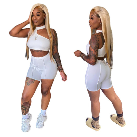 LADIES TWO PIECE SHORTS SET            5 COLOURS          (SIZE:  S - XXL)