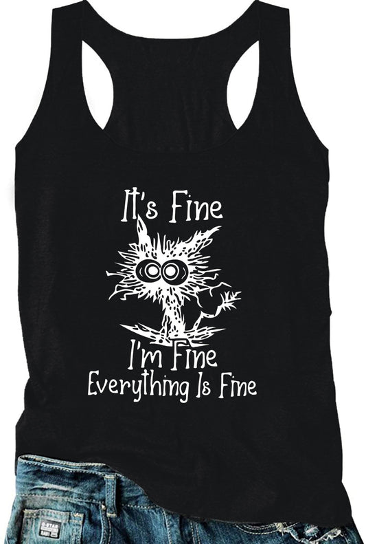 LADIES PLUS SIZE TANK TOP        BLACK         (SIZE  XL - 5XL