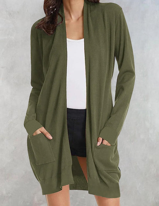 LADIES PLUS SIZE CARDIGAN           GREEN          (SIZE  XL - 4XL)