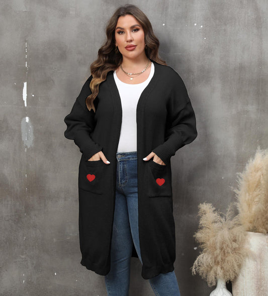 LADIES PLUS SIZE LONG SLEEVE CARDIGAN           9 COLOURS           (SIZE  XL - 4XL)