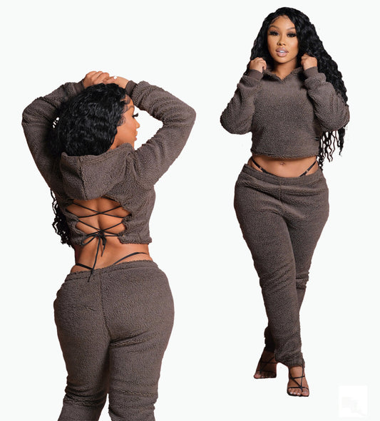 LADIES  TWO PIECE TRACKSUIT SET        GRAY / BLUE / PINK         (SIZE  XS - L)