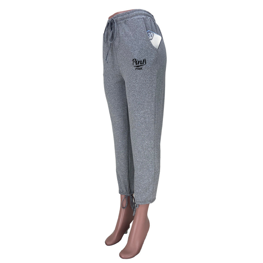 LADIES PLUS SIZE ACTIVEWEAR SWEATPANTS            GRAY            (SIZE  S - XXL)