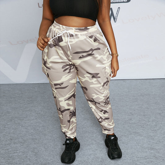 LADIES PLUS SIZE CAMO PANTS         (SIZE  L - 4XL)