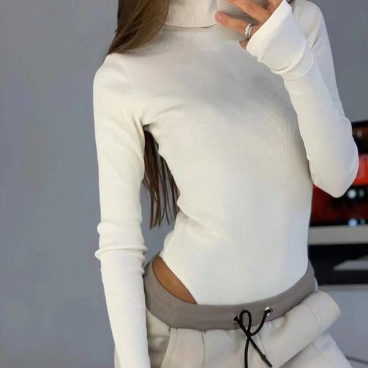 LADIES  PLUS SIZE  LONG SLEEVE  ONE PIECE BODYSUIT            7 COLOURS             (SIZE  S - 2XL)