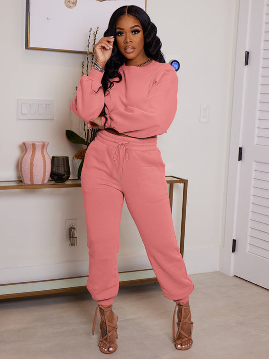 LADIES PLUS SIZE TWO PIECE PANTS SET            PEACH PINK / DARK BLUE / BLUE              (SIZE  XL - 5XL)