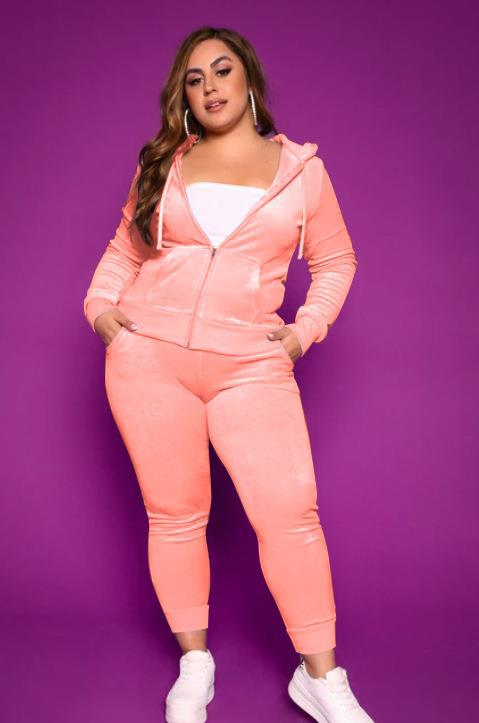 LADIES PLUS SIZE TWO PIECE TRACKSUIT SET            7 COLOURS             (SIZE  XL - 4XL)