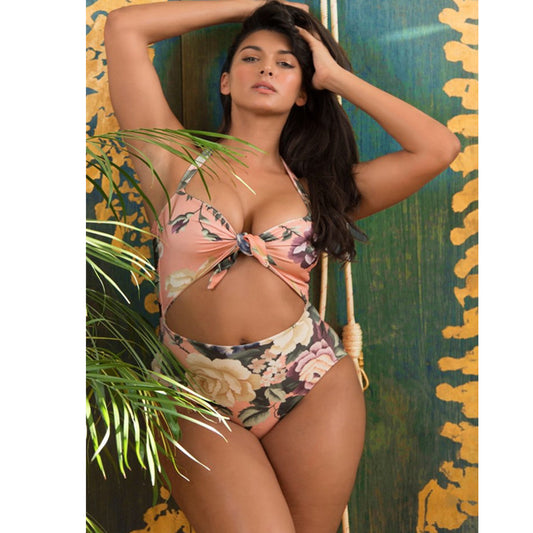 LADIES PLUS SIZE ONE PIECE SWIMSUIT SWIMWEAR            (SIZE  S - 3XL)