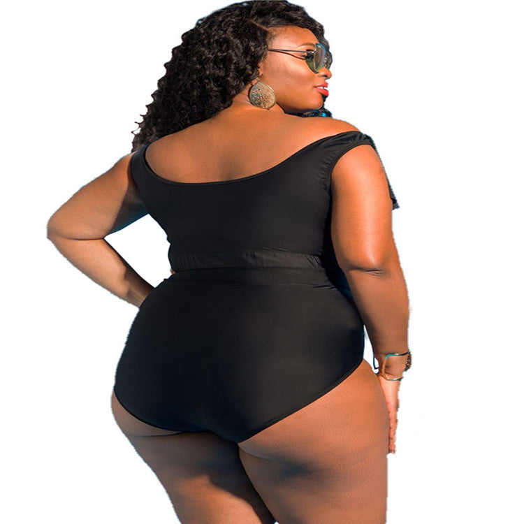 LADIES PLUS SIZE TWO PIECE SWIMWEAR            4 COLOURS            (SIZE  L - 5XL)