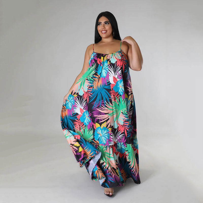 LADIES PLUS SIZE LONG DRESS          RED / PINK / GREEN / BLACK           (SIZE  XL - 5XL)