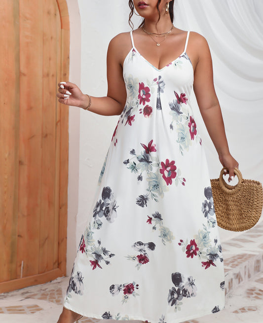 LADIES PLUS SIZE LONG DRESS               (SIZE  L - 4XL)